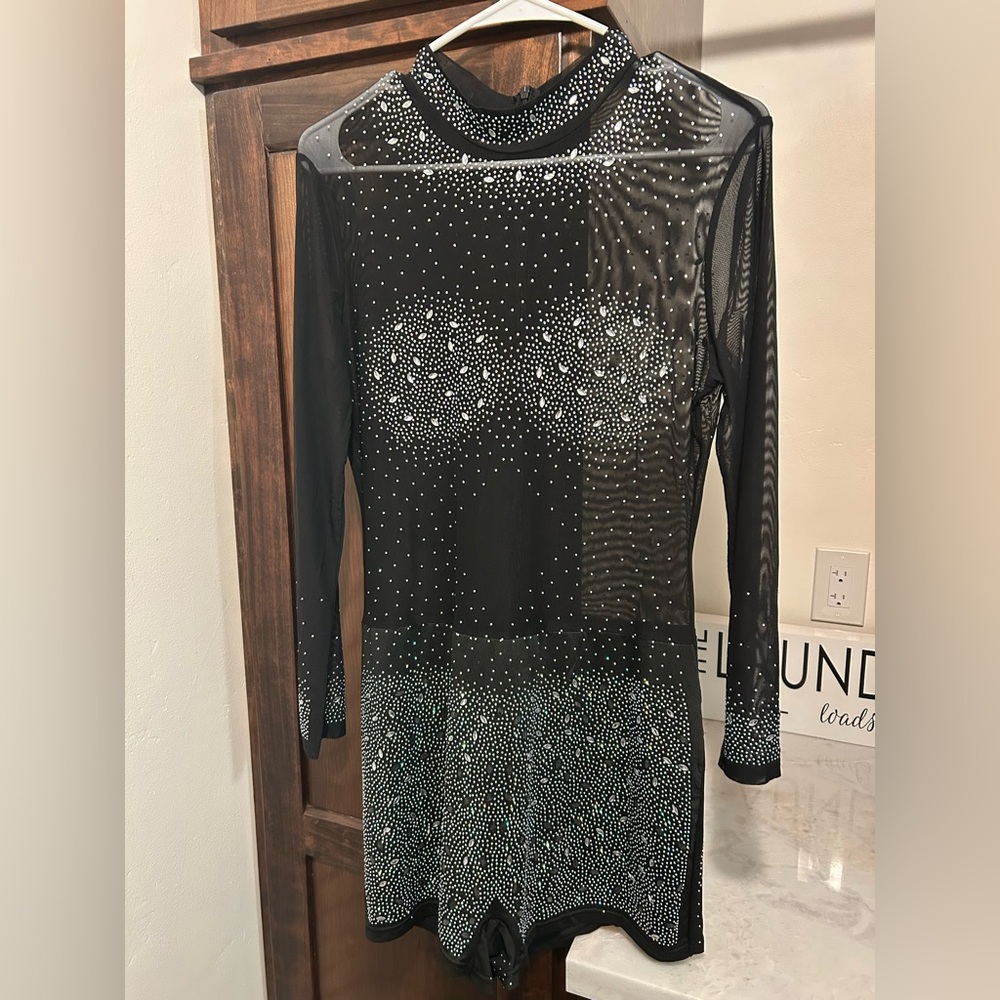 Women’s Stretchy Bling Jumpsuit XL